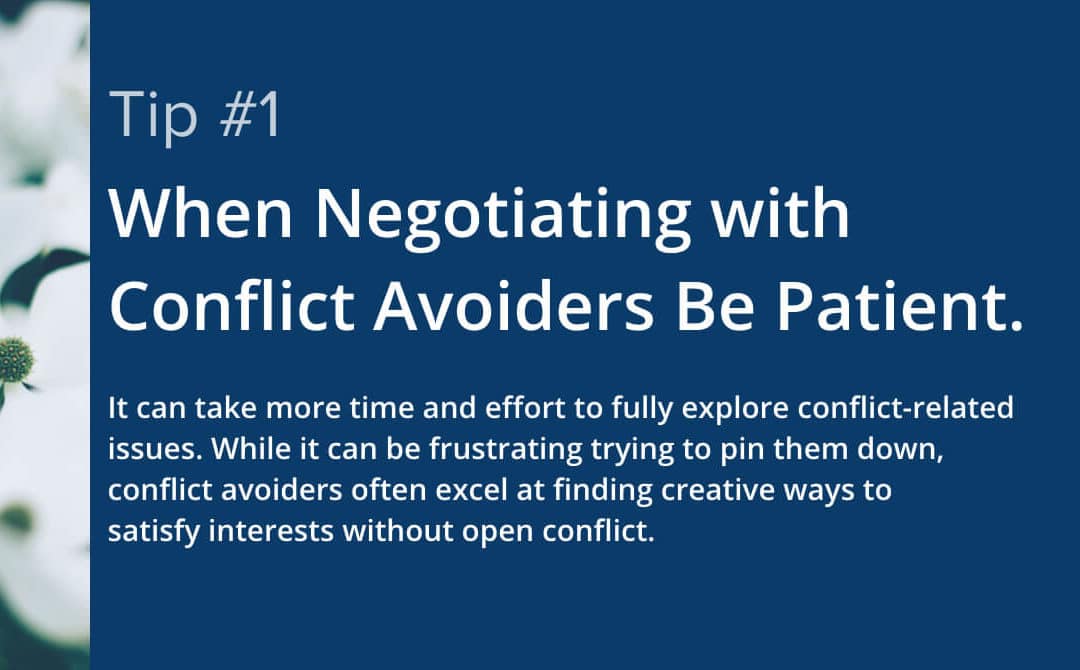 Tips for Negotiating with Conflict Avoiders