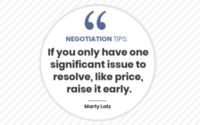 Price Not Always The Best Way to Lead Off Negotiations