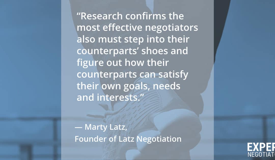 Good Negotiating: Step into your Counterpart’s Shoes