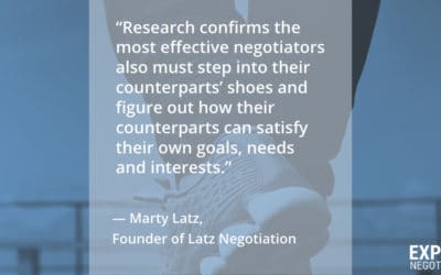 Good Negotiating: Step into your Counterpart’s Shoes