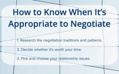 Know When It’s Appropriate To Negotiate