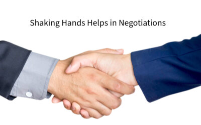 Shaking Hands Helps in Negotiations